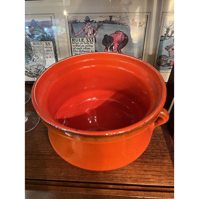 Orange Vintage Ceramic Soup Tureen by Roger Capron for Vallauris, 1960s For Sale - Image 8 of 12