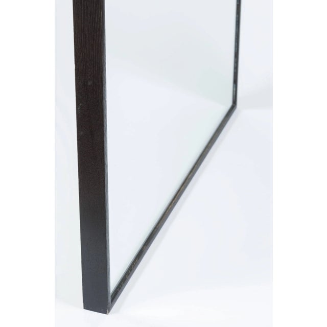 Early 21st Century Modern Blackened Oak Square Mirror For Sale - Image 5 of 8