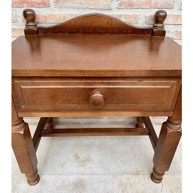 20th Century French Nightstands with One Drawer, 1950s, Set of 2 For Sale - Image 11 of 18