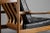 Mid-Century Modern Mid-Century Danish Black Leather and Wood Lounge Chair by Grete Jalk, 1955 For Sale - Image 3 of 13