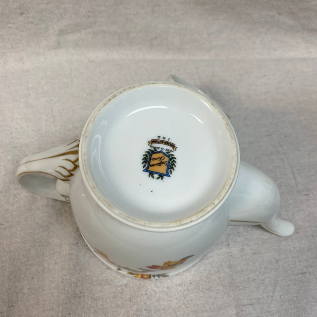 Vintage Craftsman China Golden Autumn Pattern Teapot For Sale - Image 12 of 12