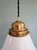 Gold Art Deco Pendant Light in Conical White Opaline Glass from Philips, 1930 For Sale - Image 8 of 13