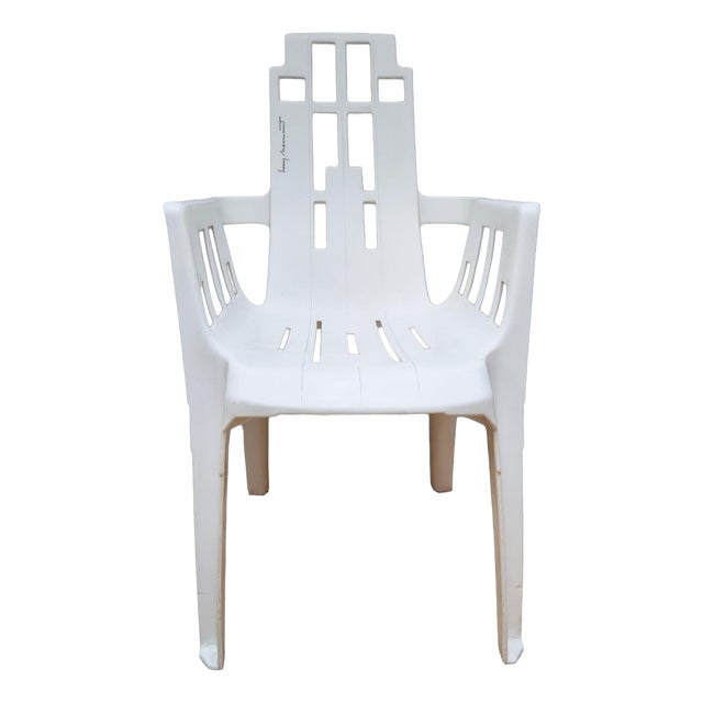 Stackable Plastic Chair by Pierre Paulin for Henry Massonnet 1980s For Sale