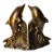 Vintage Brass Delphine Bookends For Sale