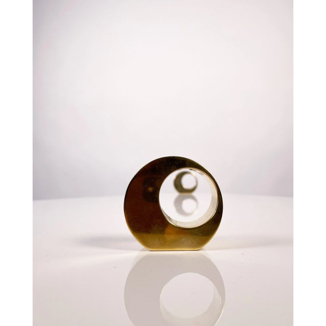 Mid-Century Scandinavian Candleholders in Brass by Arthur Pe, 1960s, Set of 2 For Sale - Image 4 of 8