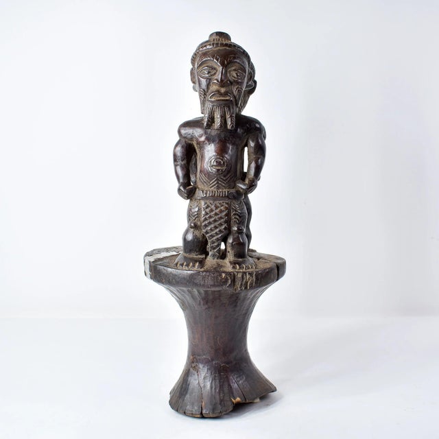 Early 20th Century Bene Lulua Divination Double Figure on Custom Base For Sale - Image 12 of 17