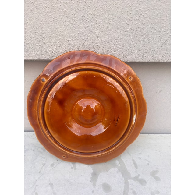 De Sarreguemines Majolica Oyster Plate Sarreguemines Circa 1950 For Sale - Image 4 of 4