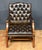 English Large Gainsborough Library Armchair of Tufted Leather From England For Sale - Image 3 of 13