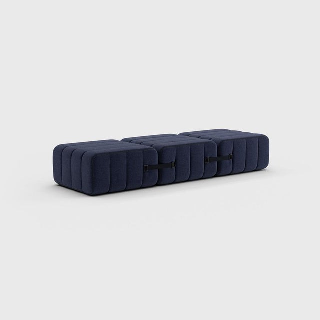 Not Yet Made - Made To Order Curt Modular Set - Flexible Bench - Dama - 0048 (Dark Blue) by Ambivalenz, Set of 3 For Sale - Image 5 of 5