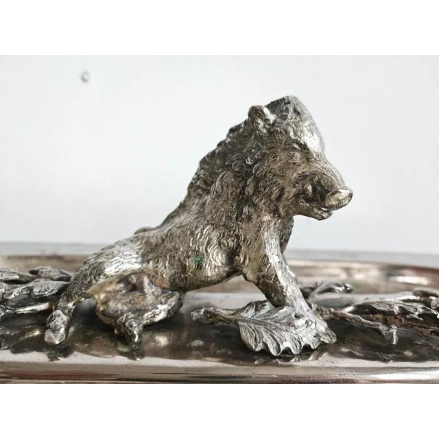 Silver Plated Serving Platter by Franco Lapini, 1970s For Sale - Image 4 of 12