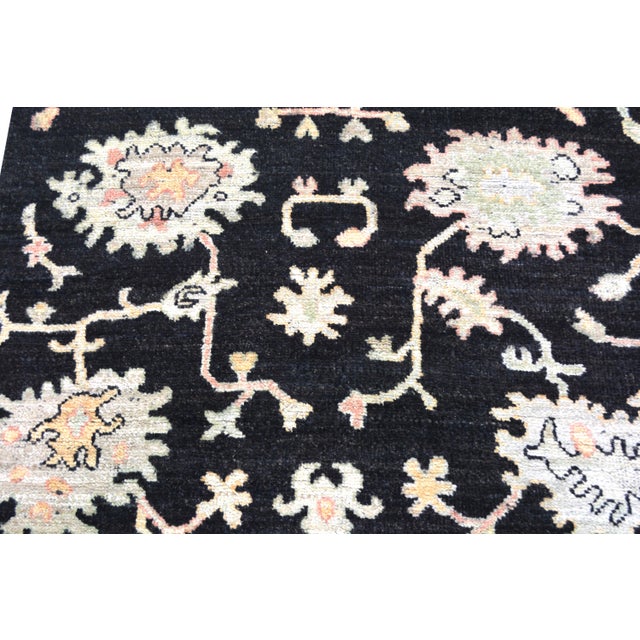 Turkish Oushak Hand Knotted Wool Rug, 5'1"x6'8" For Sale - Image 4 of 4