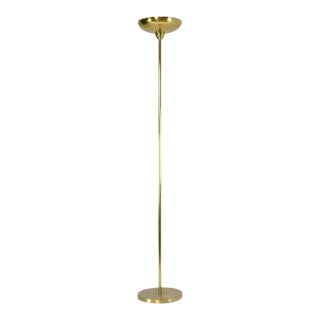 French Vintage Brass Uplight Floor Lamp — 1970s For Sale