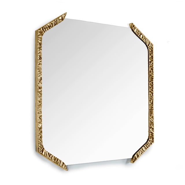 Alentejo Square Mirror in Cast Brass from Insidherland, in New conditions. Designed from 2000 Labeled by Maker