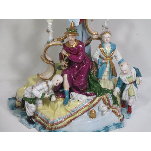 Chinoiserie Monumental German Porcelain Figural Group For Sale - Image 3 of 18
