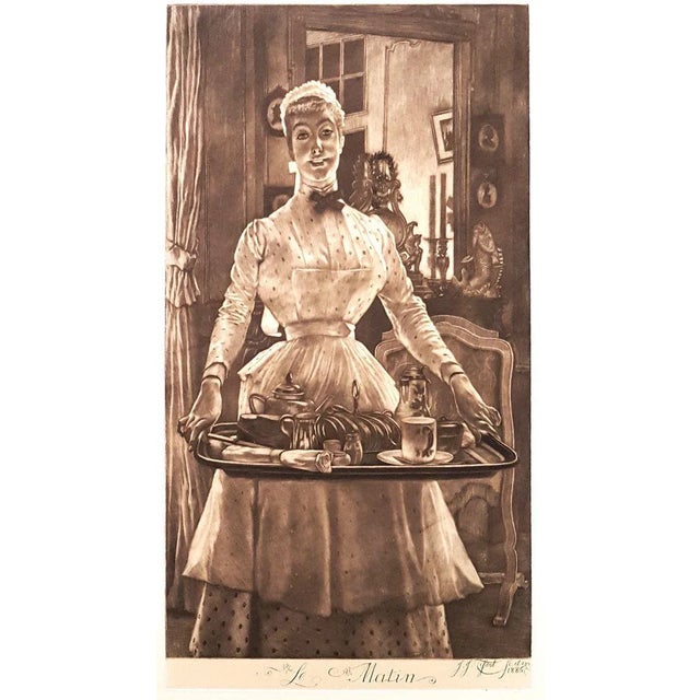 Le Matin - Original Etching by James Tissot - 1886 1886 For Sale - Image 3 of 5