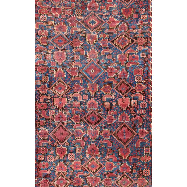 Antique Caucasian Beshir Rug With Geometric and Tribal Motifs For Sale - Image 4 of 7