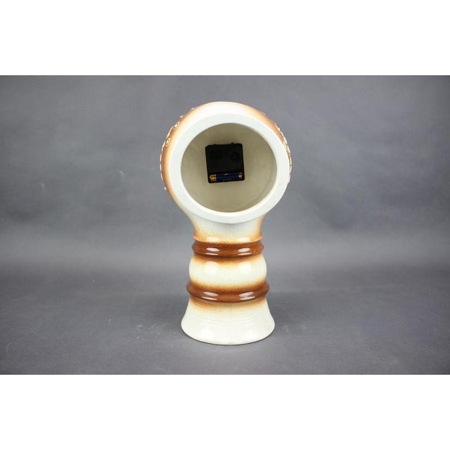Ceramic Table Clock by Ditmar Urbach, Czechoslovakia, 1970s For Sale - Image 3 of 11