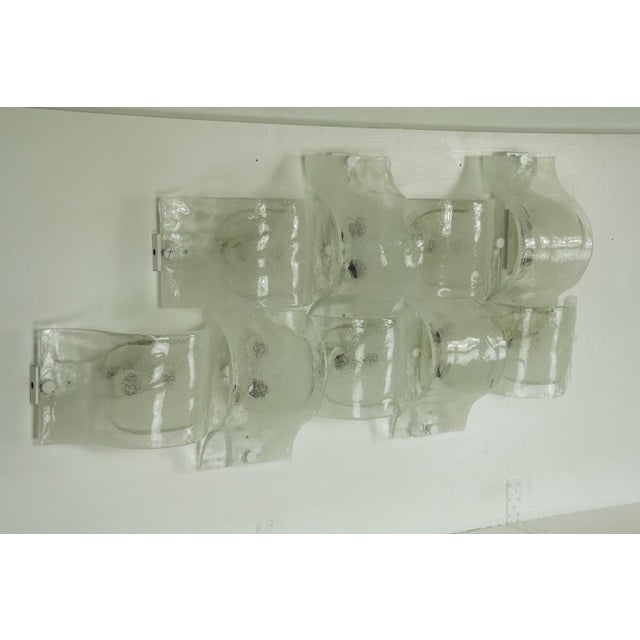 Postmodern Sconces in Pulegoso Murano Glass from AV Mazzega, 1970s, Set of 9 For Sale - Image 13 of 16