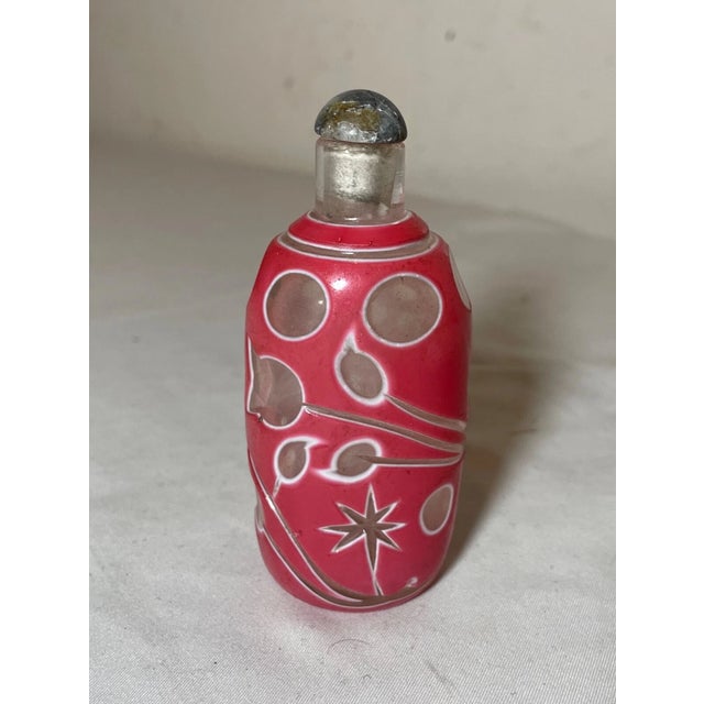 Antique Chinese Carved Cut to Clear Glass Stone Snuff Bottle Sculpture Peking For Sale In New York - Image 6 of 15