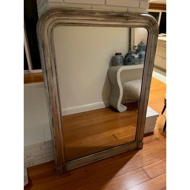 Early 20th Century French Louis Philippe Silver Leaf Mirror For Sale - Image 9 of 9
