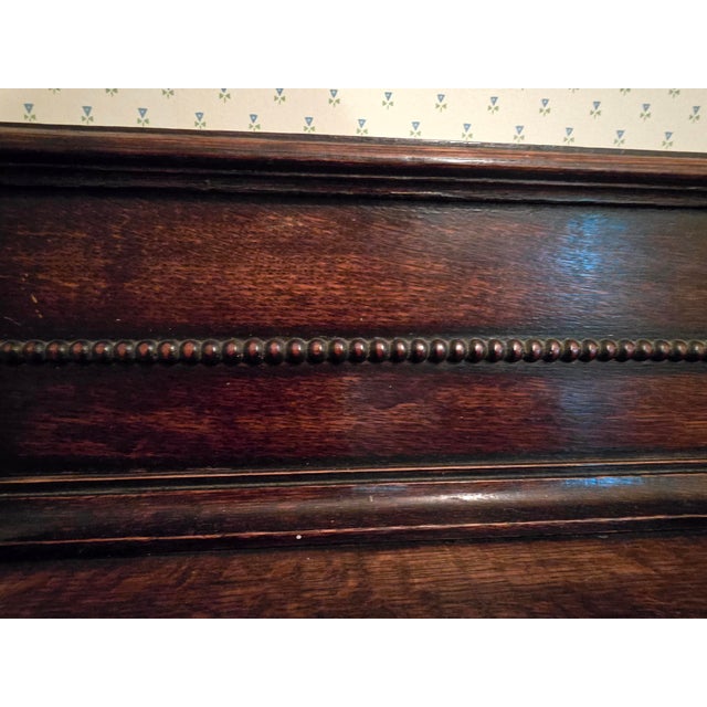 English Gothic Revival Hand-Carved Walnut Sideboard, Original Brass Hardware, 19th Century For Sale In Dallas - Image 6 of 18