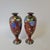 Pair of Japanese Ginbari Cloisonné Vases With Wisteria & Floral Motifs For Sale - Image 4 of 10