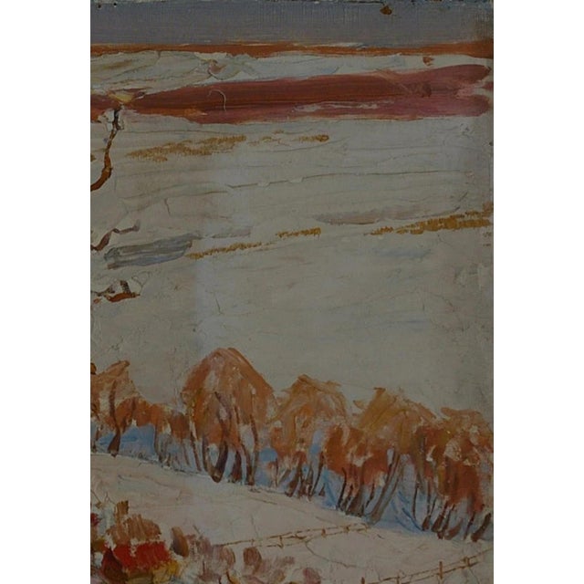 Realism Winter Landscape Oil Painting, Soviet Ukrainian Art, 1967 50-35 For Sale - Image 3 of 6