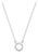 Moonstone Circle Pendant Necklace | 925 Sterling Silver Halo Necklace | Dainty Rainbow Stone Necklace For Sale