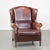 English Dark Leather Wing Chair For Sale - Image 13 of 13