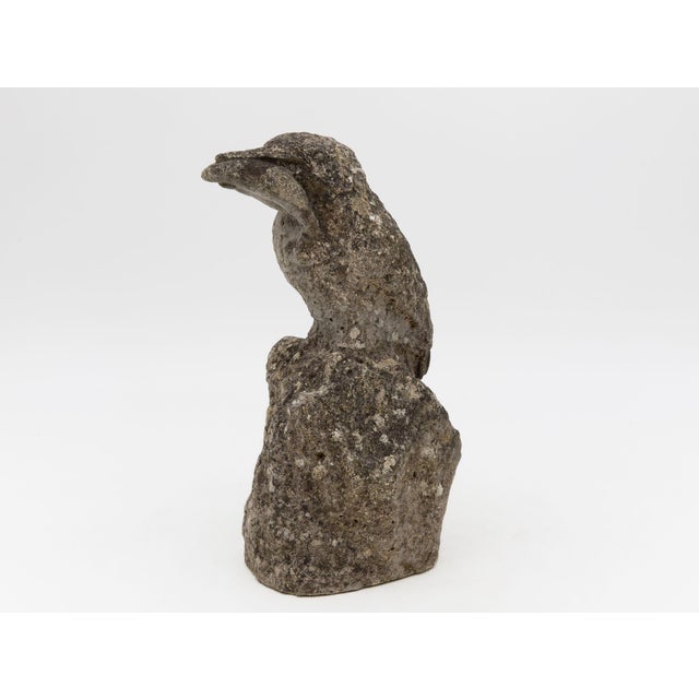 1960s Reconstituted Stone Raven, English Mid 20th C. For Sale - Image 5 of 18