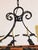 Wood Vintage Spanish Revival Wrought Iron Chandelier For Sale - Image 7 of 12