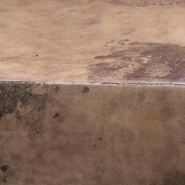 Jamie Young Cube Side Table, Warm Grey Vellum For Sale - Image 4 of 5