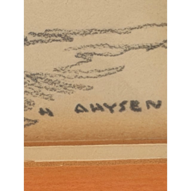 1980s Original Harry Ahysen Maritime Graphite Sketches, Pair For Sale - Image 4 of 5