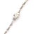 Contemporary Platinum & Diamond Triple Charm Double Chain Link Bracelet For Sale - Image 3 of 6