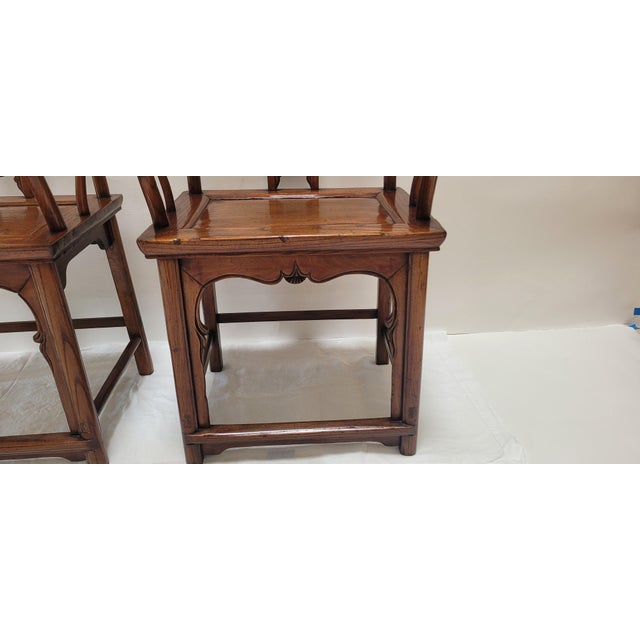 Brown 19th Century Pair of Wenyi Armchairs For Sale - Image 8 of 10