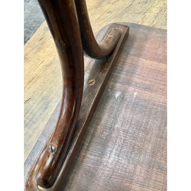 Early 20th Century French Walnut Bentwood Trestle Side Table For Sale - Image 13 of 18