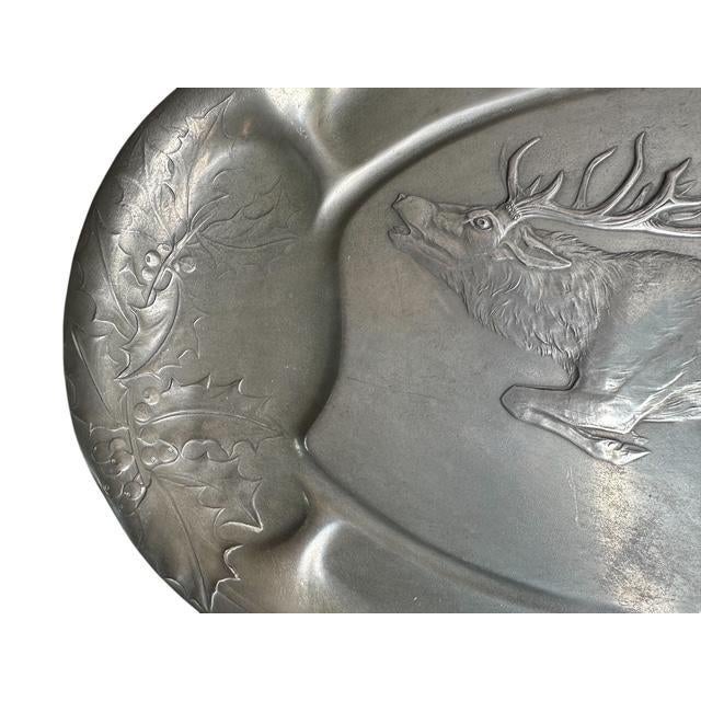 Early 1900s KayserZinn Pewter Plater Kaiser Zinn Stag Deer For Sale In Aspen - Image 6 of 6