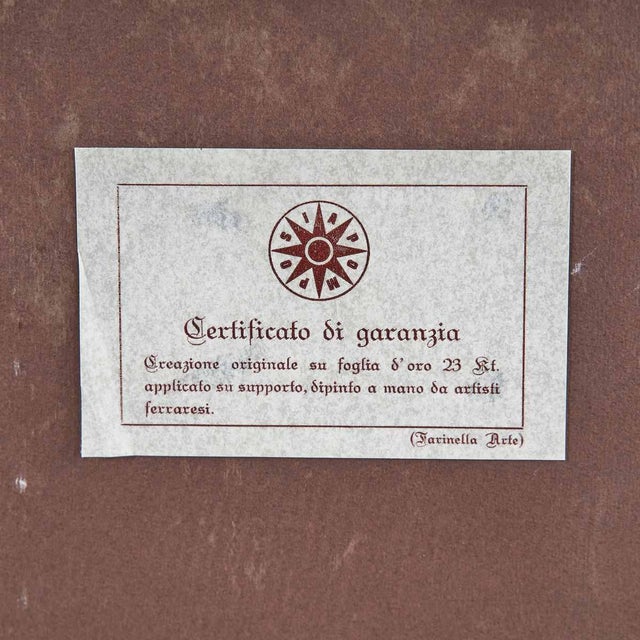 G. Farinella, Painting on Gold Leaf, 2000s, Wood For Sale - Image 4 of 6