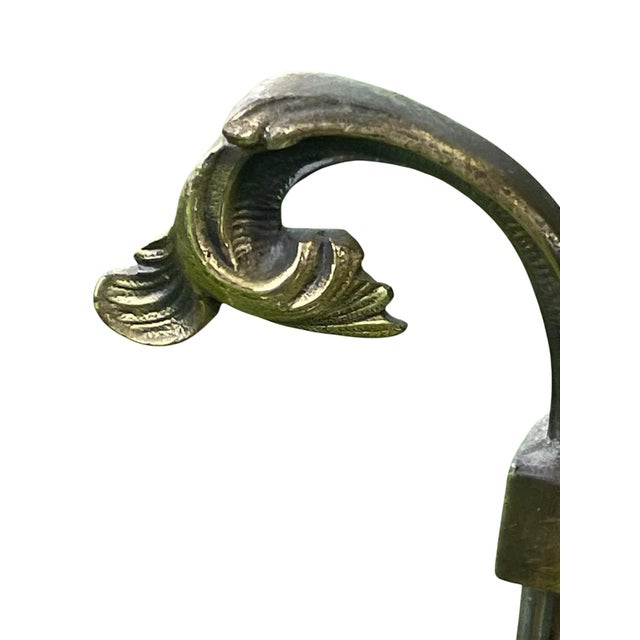 Vintage Six Light Porcelain and Brass Chandelier Made in Spain For Sale - Image 6 of 13