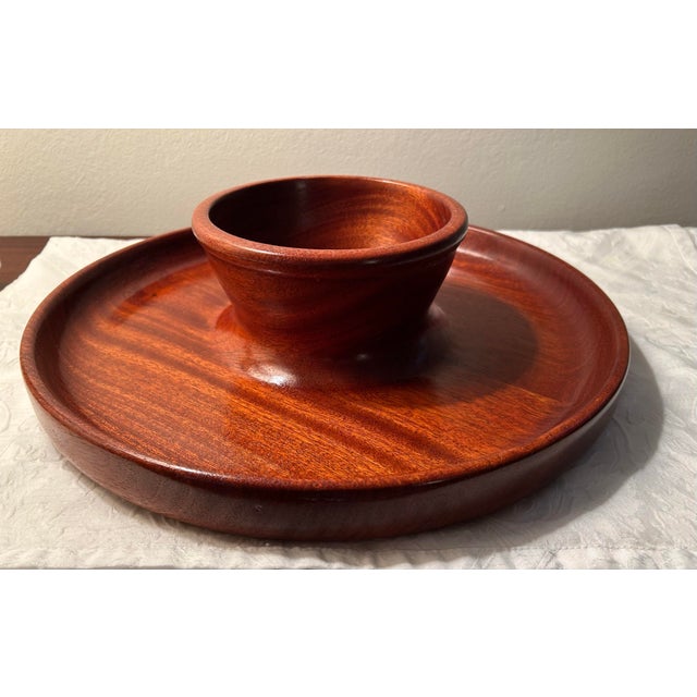 2010s Studio Hand-Turned Wood Chip and Dip For Sale - Image 5 of 6
