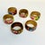 1970s Vintage Folk Art Southwestern Floral Hand Painted Wooden Napkin Rings - Set of 6. For Sale - Image 4 of 8