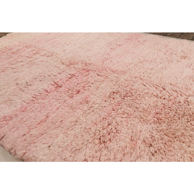 Modern Rug & Kilim’s Oversized Moroccan Rug in Light Pink High Pile For Sale - Image 3 of 6