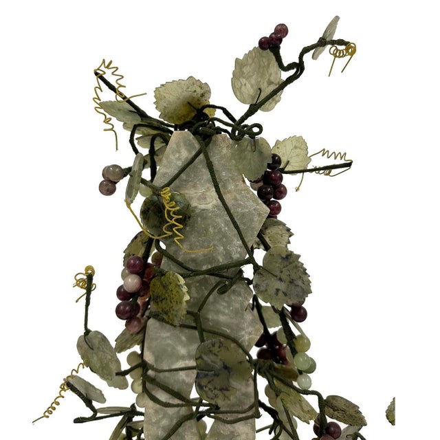 Mid-20th Century Chinese Jade Grape Vine Sculpture For Sale - Image 9 of 12