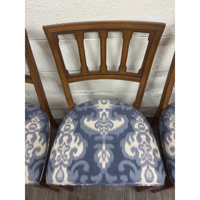 Vintage Mid Century Modern MCM Upholstered Dining Side Chairs - Set of 4 For Sale - Image 4 of 11
