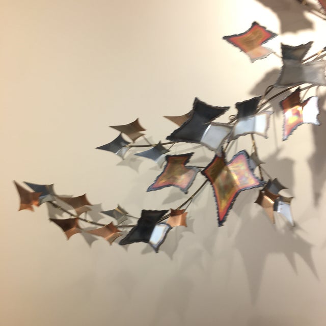 1981 Curtis Jere Mid Century Modern Autumn Leaves Hanging Wall