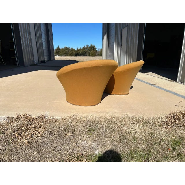 Orange Early Production Pierre Paulin 'Mushroom' Chairs for Artifort, 1960s, Signed For Sale - Image 8 of 15