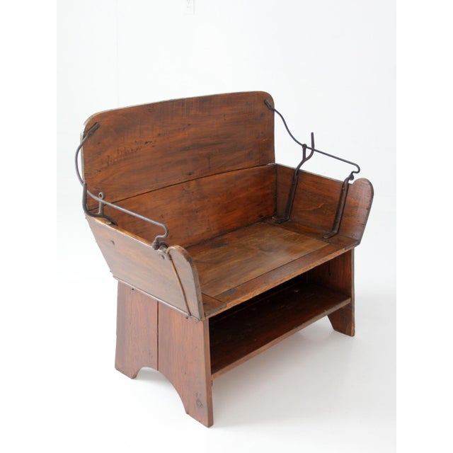 Antique American Buggy Seat Bench For Sale - Image 15 of 17