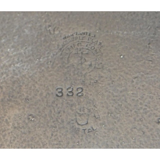 English Silver Plate Trademark Ornate Large Bowl Footed Serving Dish Punch Bowl For Sale - Image 11 of 13