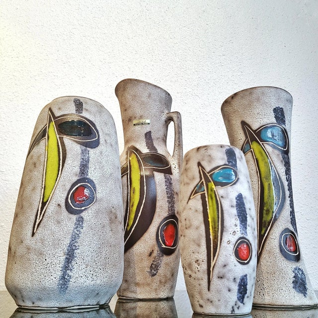 Tall Scheurich Fruit Motif Pitcher Vase Nr. 403/35 For Sale - Image 9 of 9