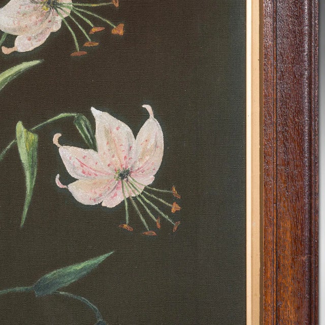 Early 20th Century 1910s Antique Edwardian English Hand Painted Framed Panel For Sale - Image 5 of 9